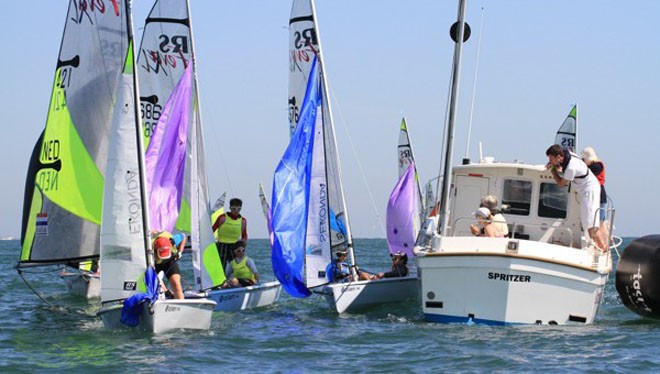 Action from the 2012 RS Feva Worlds © Richard Gibbons